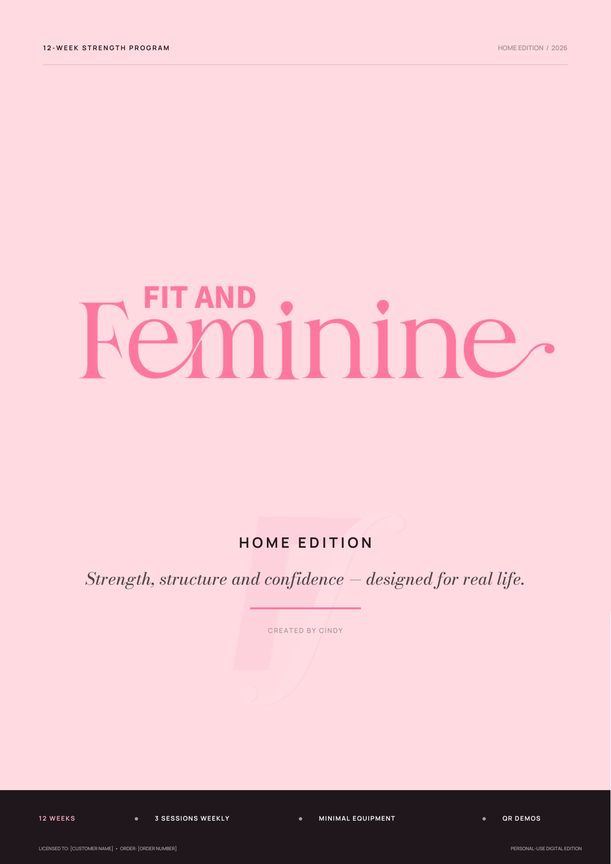 Fit & Feminine Home Edition eBook cover